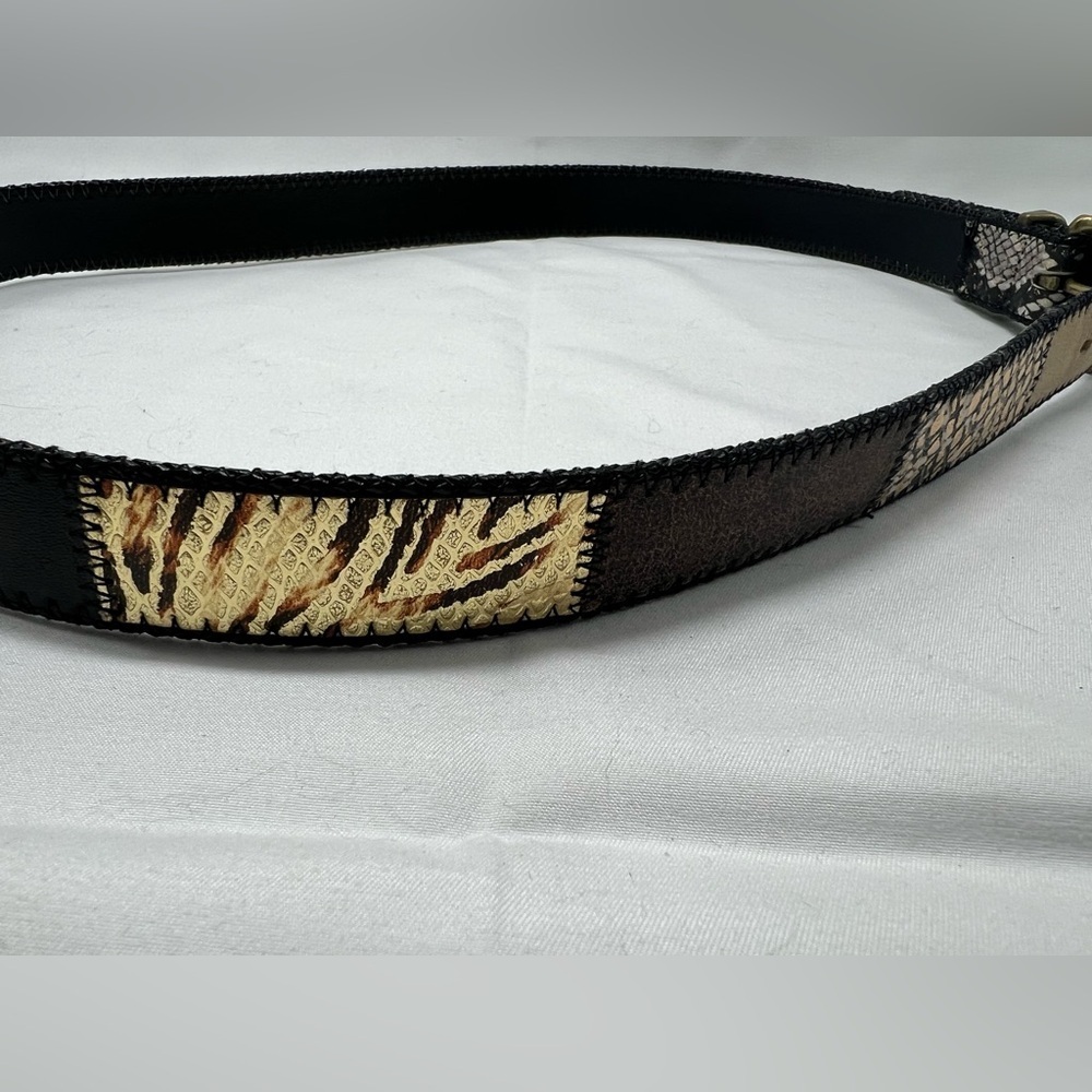 Patchwork leather belt - Picture 3 of 8